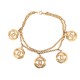 VINTAGE COLLIER CHANEL MEDAILLONS LOGO CC T47 75 METAL DORE MEDALLIONS NECKLACE