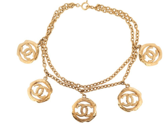  collier chanel medaillons logo cc t47 75 metal