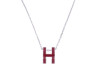  collier pendentif hermes pop h laque rouge