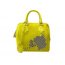 SAC A MAIN VUITTON SPEEDY 20 CUBE ILLUSION FLEUR DAIM JAUNE 2013 HAND BAG 2400€ SAC A MAIN VUITTON SPEEDY 20 CUBE ILLUSION FLEUR DAIM JAUNE 2013 HAND BAG 2400€