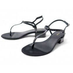 CHAUSSURES CELINE TONGS 35 SANDALES DETAILS CLOUS CUIR VERNIS NOIR SHOES 790€ CHAUSSURES CELINE TONGS 35 SANDALES DETAILS CLOUS CUIR VERNIS NOIR SHOES 790€