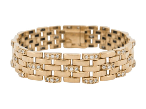 bracelet cartier panthere 5 rangs diamants 1.58ct 18cm