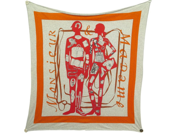 foulard hermes monsieur madame bali barre carre