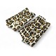 GUETRES HERMES PETIT H EN CUIR DE VEAU MOTIFS LEOPARD & CACHEMIRE BOTTES GAITERS