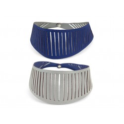 NEUF COLLIER HERMES PETIT H OPENWORK EN CUIR VEAU EPSOM REVERSIBLE CHOKER 490€