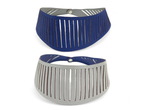  collier hermes petit h openwork en cuir veau