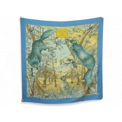 VINTAGE FOULARD HERMES CHASSE AU BOIS CARL DE PARCEVAUX CARRE 90 SOIE SCARF 530€