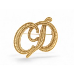 NEUF VINTAGE BROCHE CHRISTIAN DIOR LOGO CD ENTRELACE EN METAL DORE BROOCH 360€ NEUF VINTAGE BROCHE CHRISTIAN DIOR LOGO CD ENTRELACE EN METAL DORE BROOCH 360€