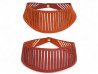 collier hermes petit h openwork en cuir rouge