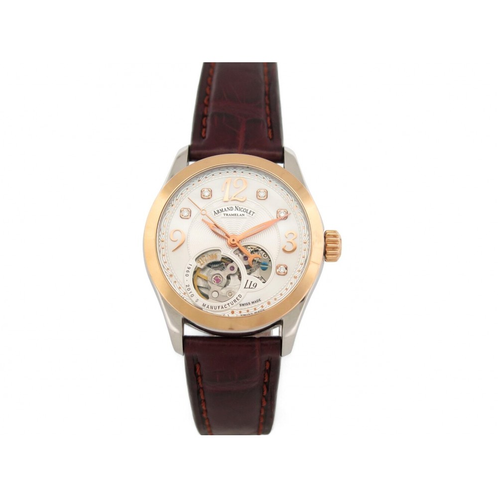MONTRE ARMAND NICOLET LL9 8653A-AN-P953MR8 34MM ACIER OR ROSE 18K DIAMANTS 7000€