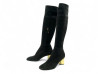 bottes louis vuitton a talons dores en veau velours