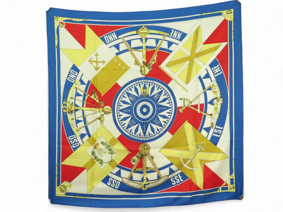 foulard hermes sextants 1981 dubigeon carre 90