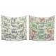 FOULARD HERMES DELLA CAVALLERIA FAVOLOSA DOUBLE FACE CARRE 90 CM SILK SCARF 660€