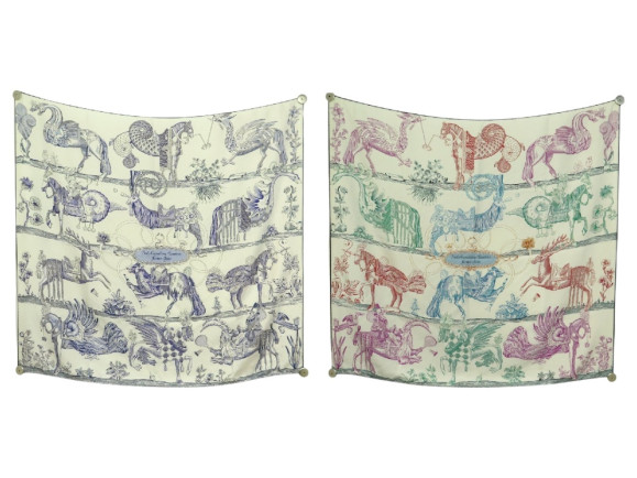 foulard hermes della cavalleria favolosa double face