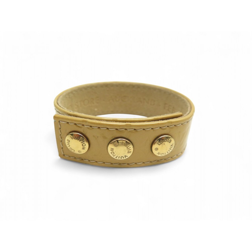 BRACELET LOUIS VUITTON VIP LV CUP AUCKLAND 2001 CUIR MONOGRAM VERNIS BEIGE 335€