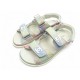 NEUF CHAUSSURES CHANEL DAD G35927 SANDALES 37.5 TISSU ARC EN CIEL SANDALS 1550€
