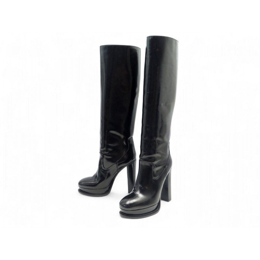 CHAUSSURES ALEXANDER MCQUEEN BOTTES A TALONS 734979WHSW01000 40 CUIR BOOT 12690€