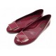 CHAUSSURES LOUIS VUITTON BALLERINES 38 CUIR BORDEAUX BURGUNDY LEATHER SHOES 820€