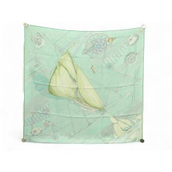 RARE FOULARD HERMES TUIGA D. JARLEGANT ED LIMITEE 500 EX CARRE 90 EN SOIE SCARF