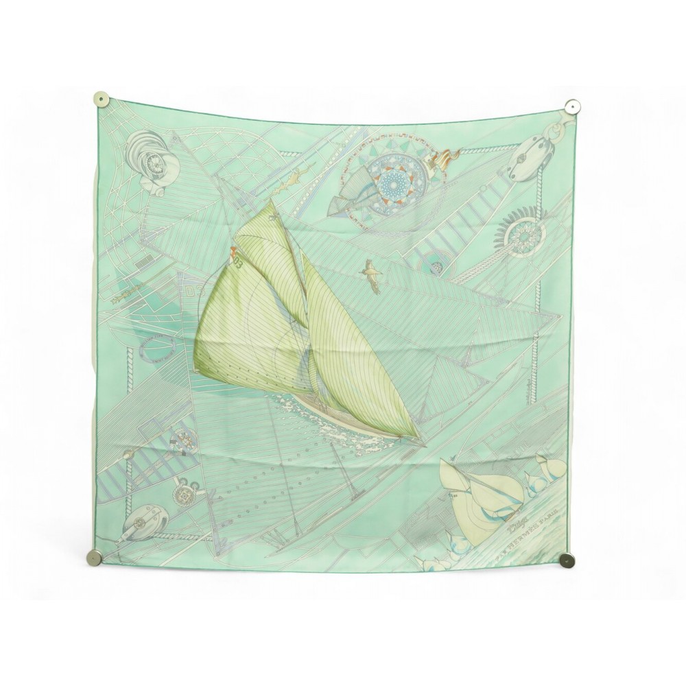 RARE FOULARD HERMES TUIGA D. JARLEGANT ED LIMITEE 500 EX CARRE 90 EN SOIE SCARF