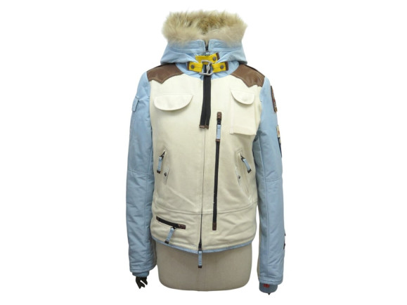 blouson manteau parajumpers veste de ski en laine bleu