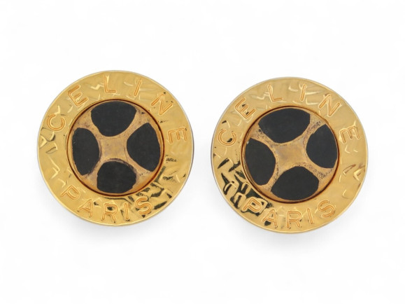 boucles d'oreilles celine grandes puces rondes