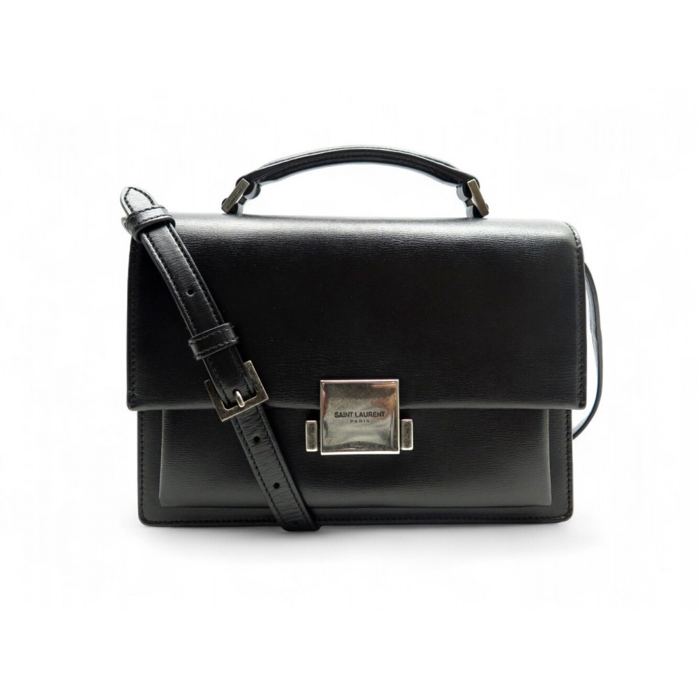 NEUF SAC A MAIN SAINT LAURENT BELLECHASE 482051 CUIR NOIR BANDOULIERE BAG 2600€