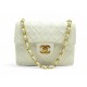 VINTAGE SAC A MAIN CHANEL MINI TIMELESS SQUARE EN CUIR MATELASSE BLANC BAG 4750€