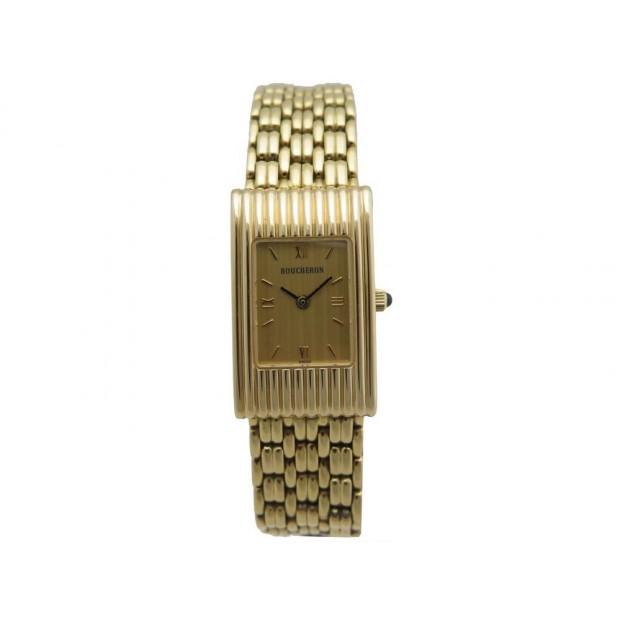 MONTRE BOUCHERON REFLET SMALL 72 Gr OR 18K + 4 BRACELETS QUARTZ WATCH 20000€