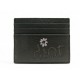 NEUF PORTE CARTES DIOR X ERL 6CC 2ESCH135SER CUIR GRAINE NOIR CARD HOLDER 340€