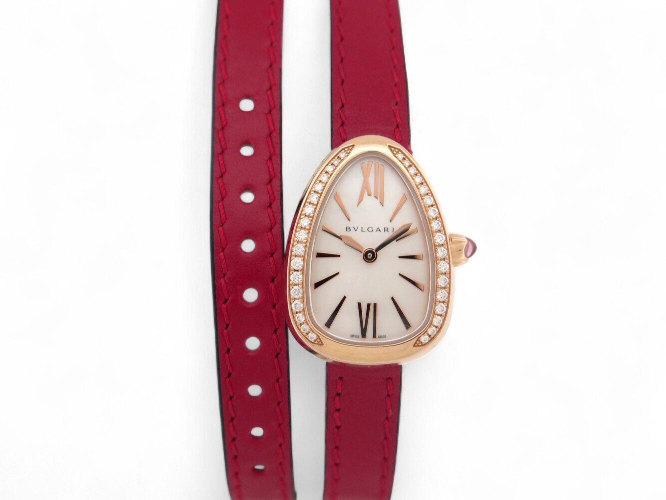 montre bulgari serpenti 102727 en or rose 18k diamants - Main Image