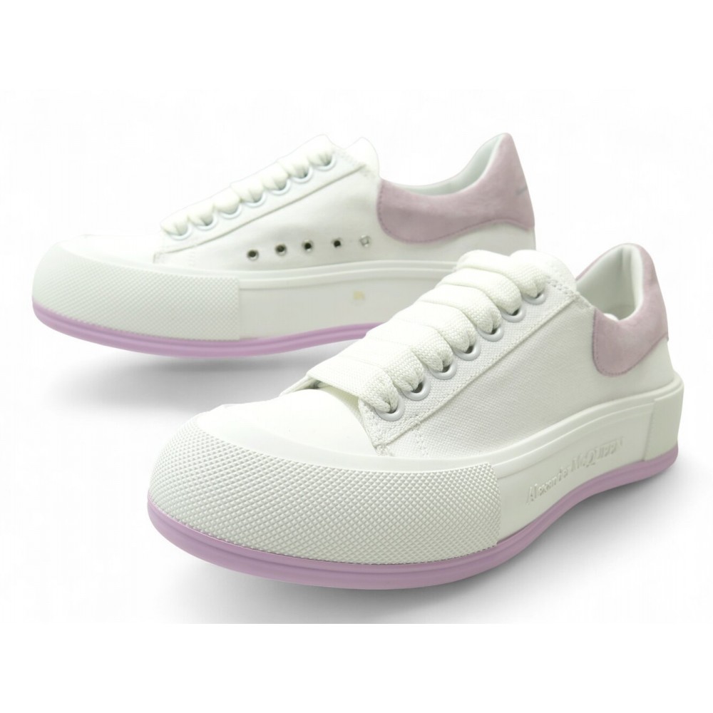 NEUF BASKETS ALEXANDER MCQUEEN 654593 DECK SKATE PLIMSOLL 37.5 NEW SNEAKERS 465€