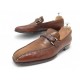 CHAUSSURES BERLUTI MOCASSINS A BOUCLE CICATRICE A707 8 42 CUIR PATINE SHOE 2100€