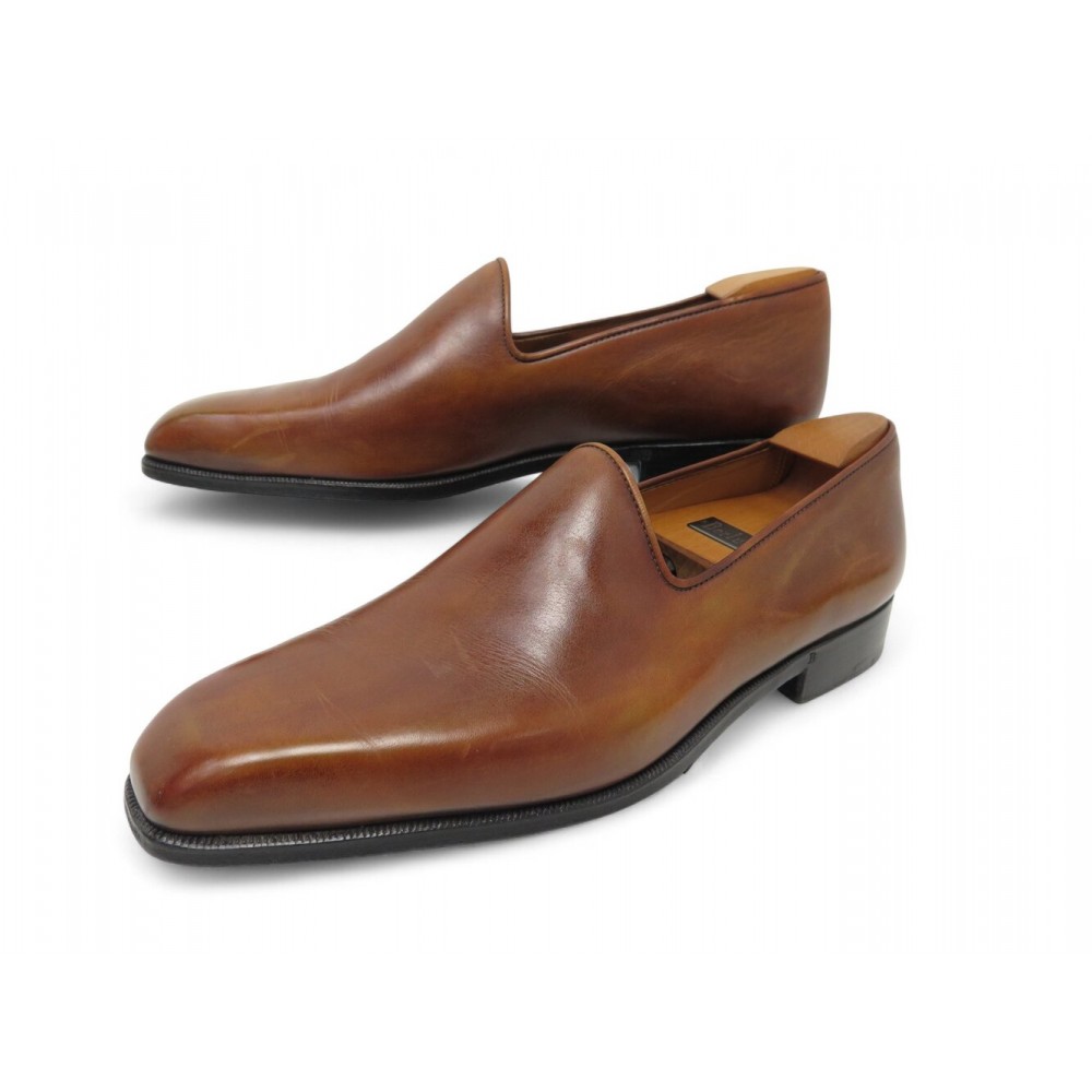 CHAUSSURES BERLUTI MOCASSINS ONE CUT 8.5 42.5 MARRON + EMBAUCHOIRS SHOES 2000€