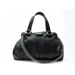 SAC A MAIN CELINE EN CUIR GRAINE NOIR BANDOULIERE CHAINE LEATHER HAND BAG 2000€