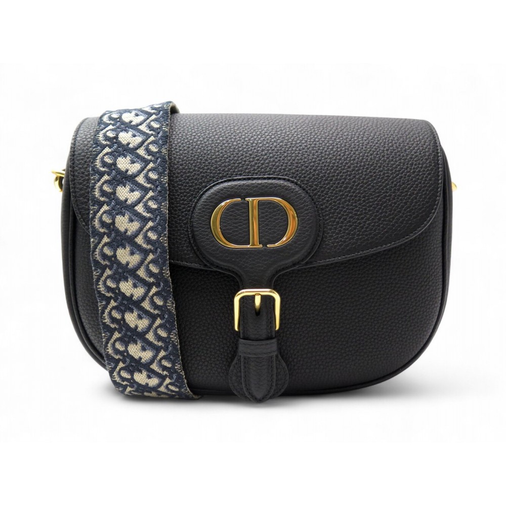 NEUF SAC A MAIN CHRISTIAN DIOR BOBBY L CUIR BANDOULIERE TOILE OBLIQUE BAG 3550€