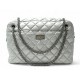 SAC A MAIN CHANEL CAMERA 2.55 2011 EN CUIR ARGENTE BANDOULIERE HAND BAG 4900€