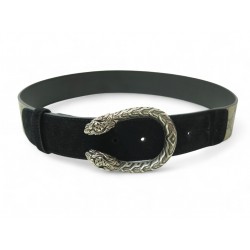 NEUF CEINTURE GUCCI DIONYSUS 505337 T80 EN TOILE SUPREME GG DAIM NOIR BELT 450€