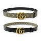 CEINTURE GUCCI MARMONT 659417 T90 REVERSIBLE TOILE SUPREME GG ET CUIR BELT 450€