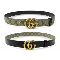 CEINTURE GUCCI MARMONT 659417 T90 REVERSIBLE TOILE SUPREME GG ET CUIR BELT 450€