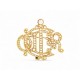 BROCHE CHRISTIAN DIOR LETTRES CD EN METAL DORE STRASS GOLDEN LETTERS BROOCH 450€