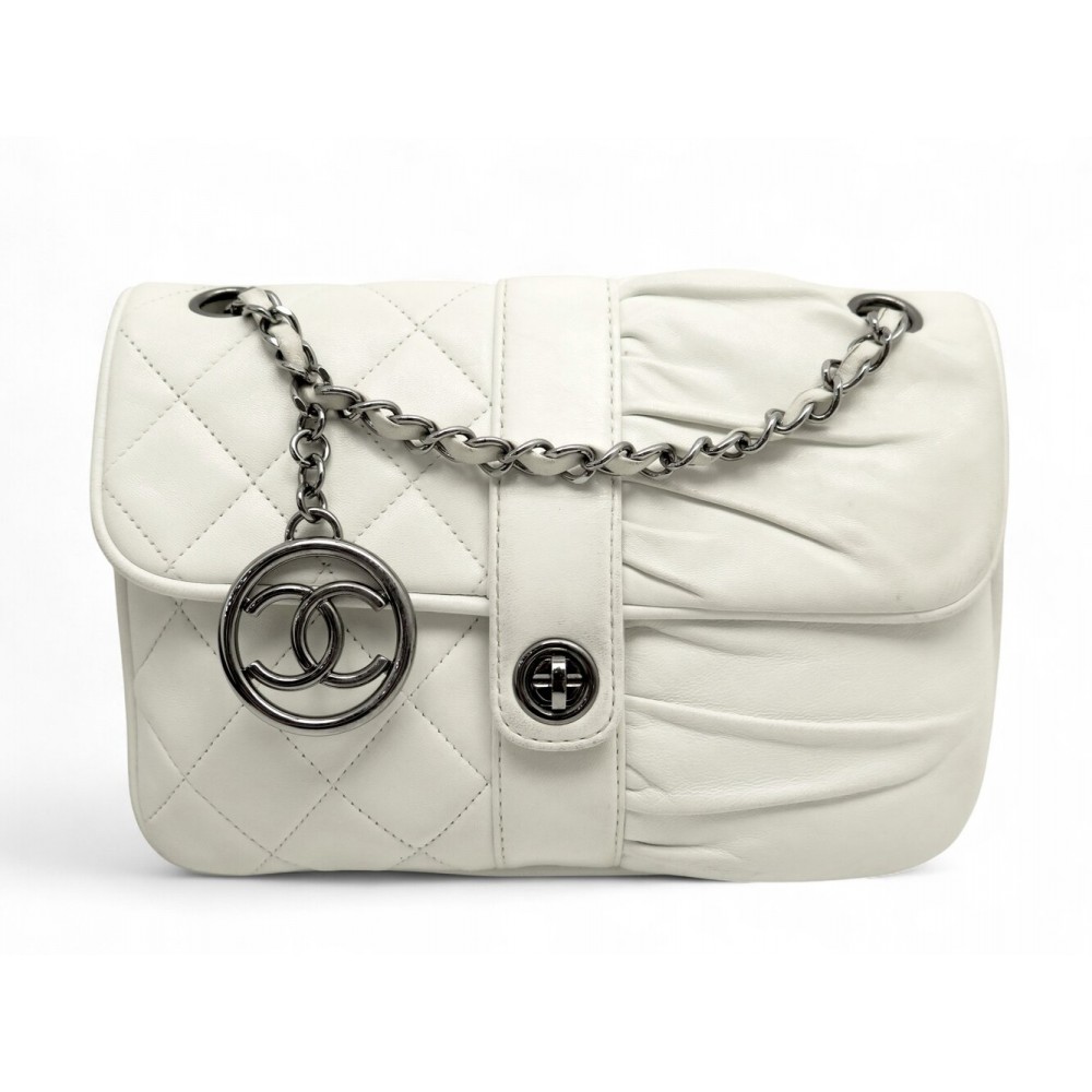 SAC A MAIN CHANEL PILE OU FACE SIMPLE RABAT CUIR MATELASSE BADOULIERE BAG 6000€