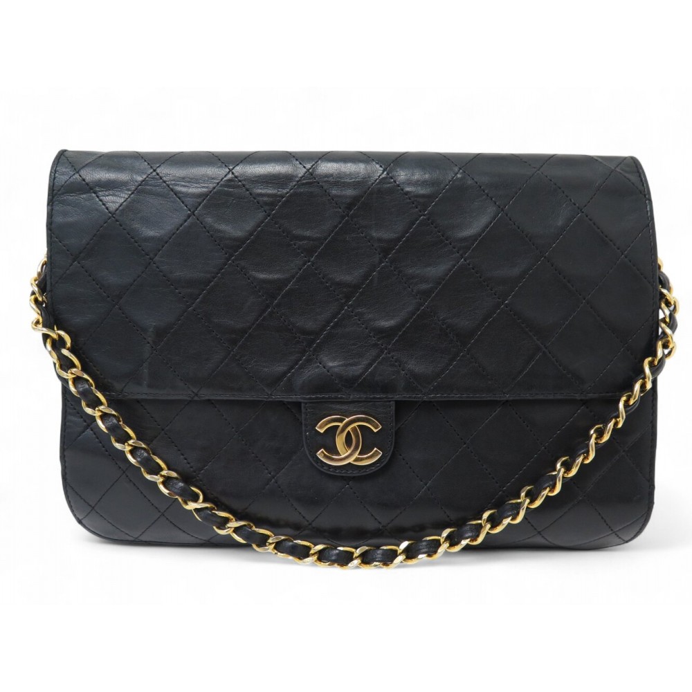 VINTAGE SAC A MAIN CHANEL TIMELESS SIMPLE RABAT EN CUIR MATELASSE HAND BAG 7250€