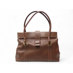 SAC A MAIN LORO PIANA CABAS FAB5801 EYES-BAG EN CUIR MARRON HAND BAG TOTE 4500€