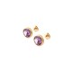 NEUF BOUCLES D'OREILLES POIRAY PUCES LOLITA AMETHYSTE OR 18K NEW EARRINGS 790€