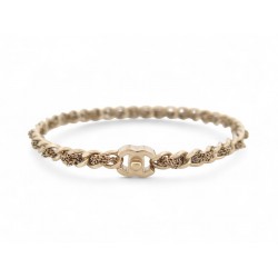 NEUF BRACELET CHANEL LOGO CC JONC METAL DORE CHAINE ENTRELACEE 2012 BANGLE 720€