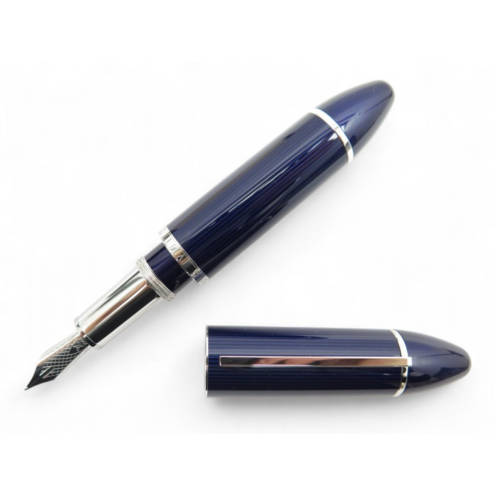 NEUF STYLO PLUME LOUIS VUITTON CARGO GLACIER LAQUE EN BLEUE FOUNTAIN PEN 1750€