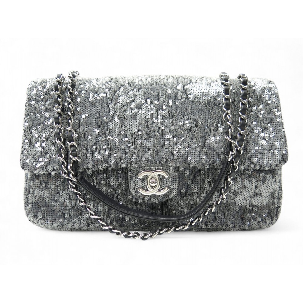 NEUF SAC A MAIN CHANEL TIMELESS MAXI JUMBO SEQUINS A57415 BANDOULIERE BAG 11500€