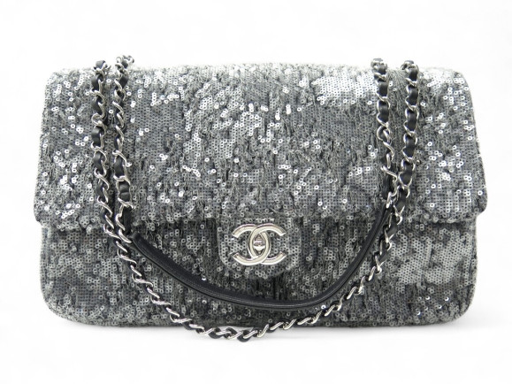 sac a main chanel timeless maxi jumbo sequins