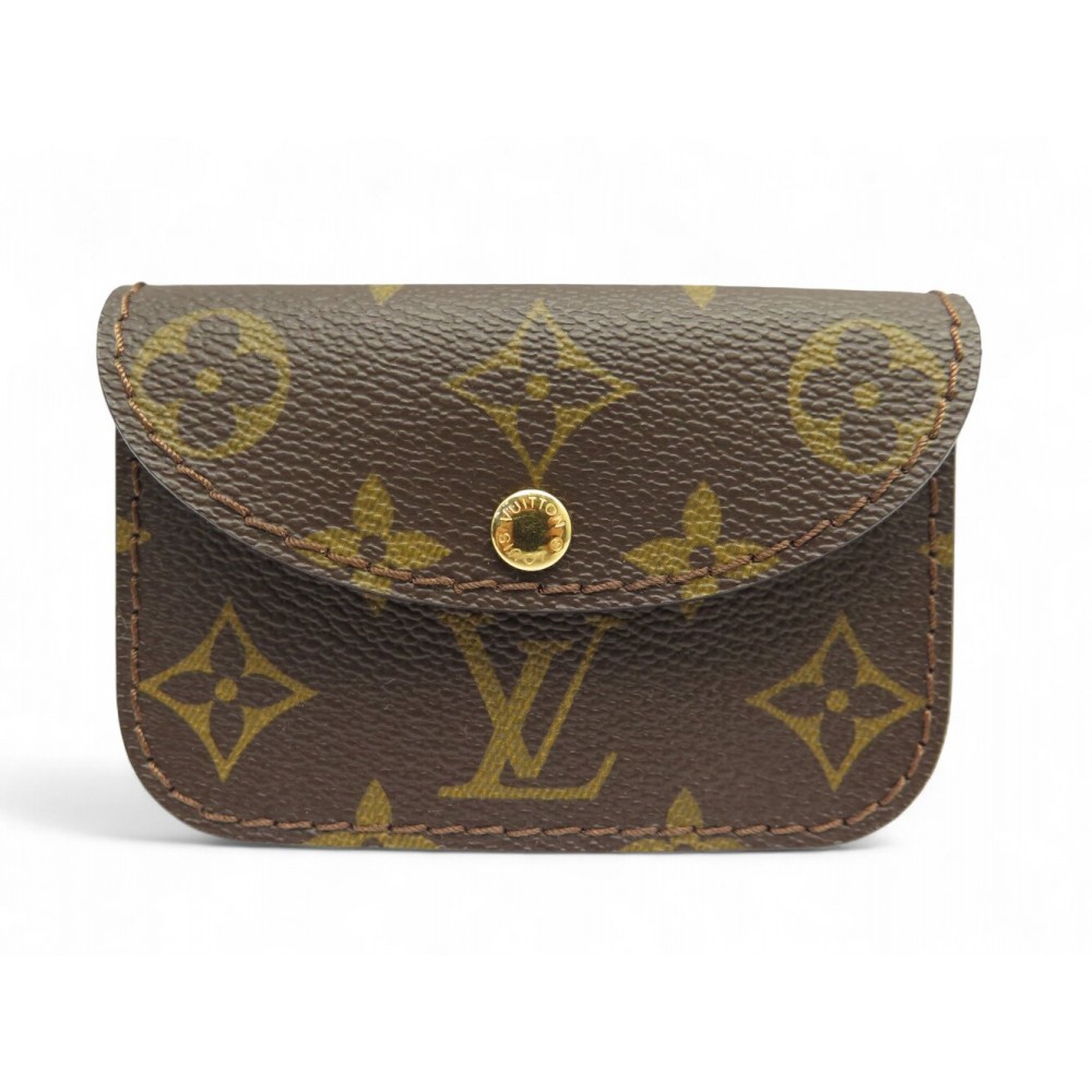 NEUF PORTE CARTES POCHETTE POUR CEINTURE LOUIS VUITTON M6933U EN TOILE MONOGRAM